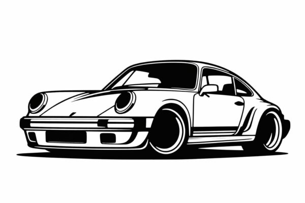 Vintage Porsche Front View