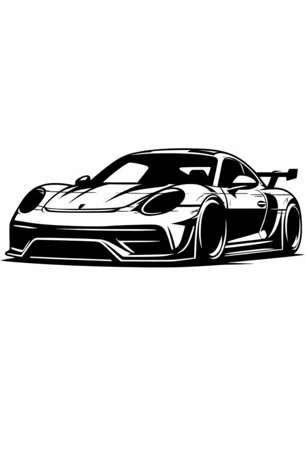 Porsche Front View-Inspired
