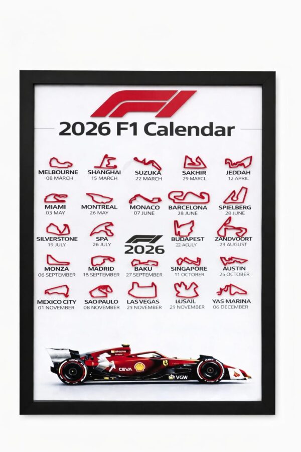 F1 Calendar ( Track and logo 3d printed)